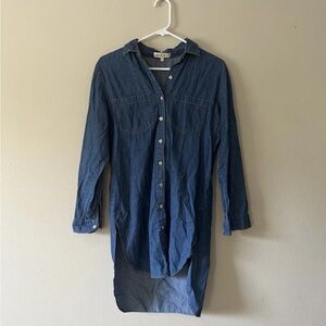 Icy Fashion Button Up Denim Style Shacket Women’s Size Large